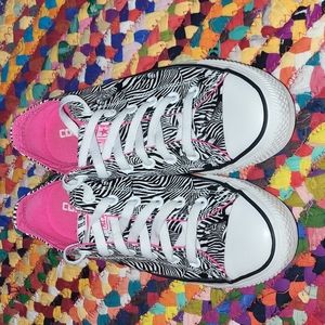 Converse Zebra print sz 8